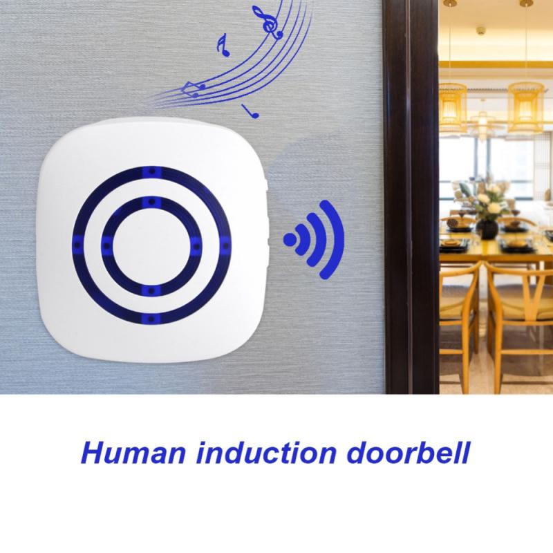 Smart Door Bell Chime Wireless Intelligent Sensor Digital Infrared Human Body Sensor Split Reminder Waterproof Door Bell Alarm