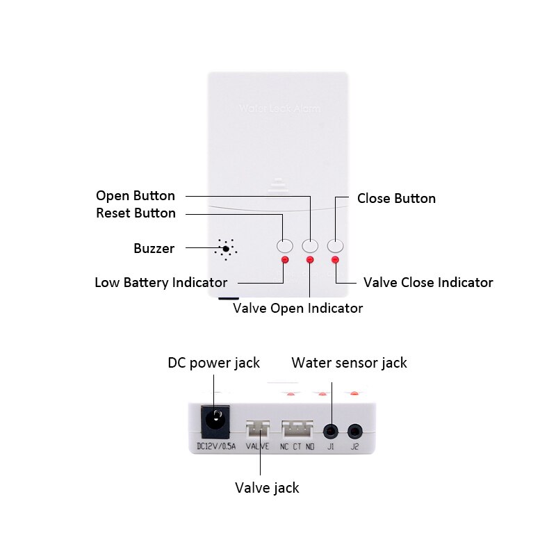 Water Detector Central Unit WLZ 807 for Water Leakage Auto Shut Off Alarm System Powerd by Adaptor or Battery