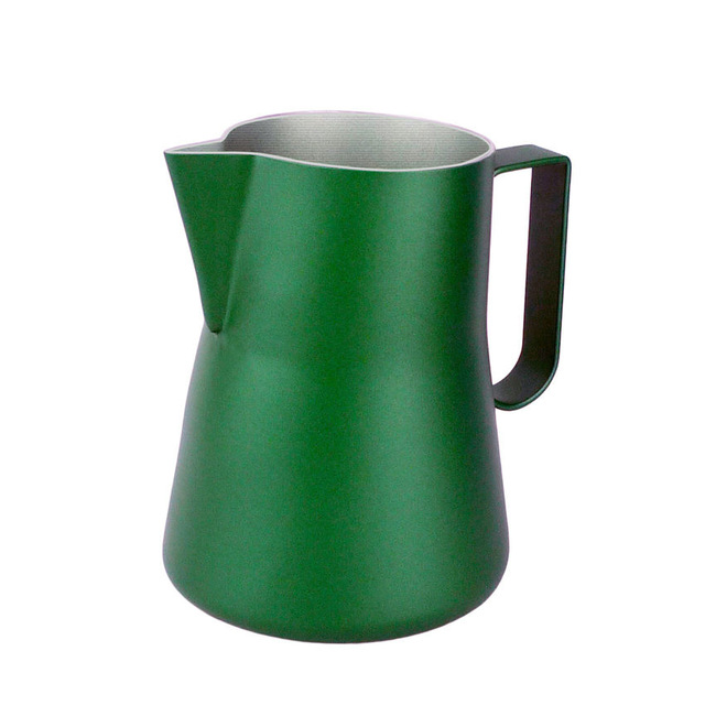 Mælkeskummende kande mælkeboble kop kaffe latte kande espresso kaffe kande trække blomster kop rustfrit stål kaffestel: B / 550ml
