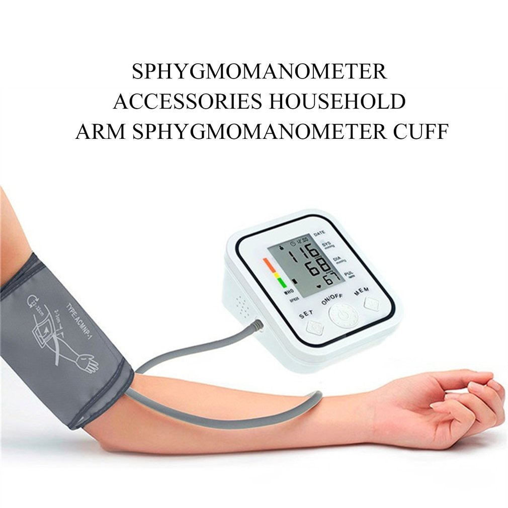 Bloeddrukmeter Draagbare Arm Manchet Digitale Monitor Enkele Buis Hartslagmeter Bloeddrukmeter Tonometer Manchet