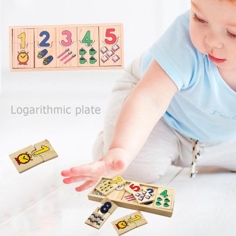 Børn matematik legetøj til børn træ tæller geometrisk form kognition tal matcher baby tidlig uddannelse undervisningsmidler