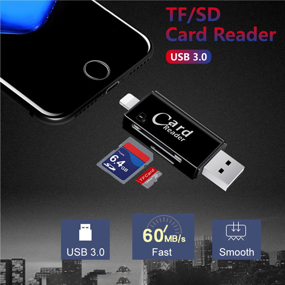 Micro SD Card Reader TF CARD OTG READER USB C Flash Memory For iPhone 12 iPad MacBook Adapter 3in1 SD Reader