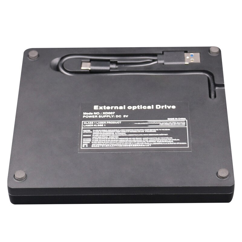 Unidad de disco USB 3,0 externo, lector de grabadora de CD DVD ultrafino de alta velocidad para ordenadores portátiles