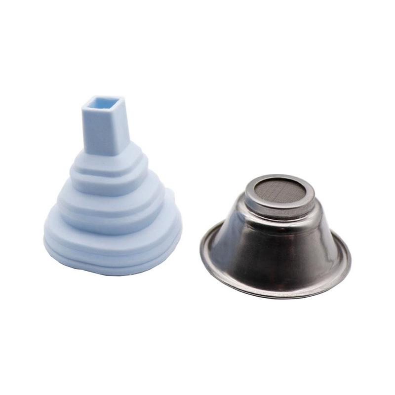 Telescopic UV Resin Funnel With Metal Filter Cup Silicon Funnel Long Neck Funnel Liquid Filling Kitchen Tools