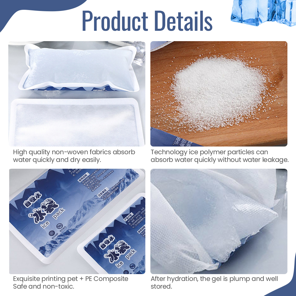 Ice Pack bag Reusable Self-priming Icing Cooler Bag Pain Cold Compress Drinks Refrigerate Picnic Food Keep Fresh Ice Packs
