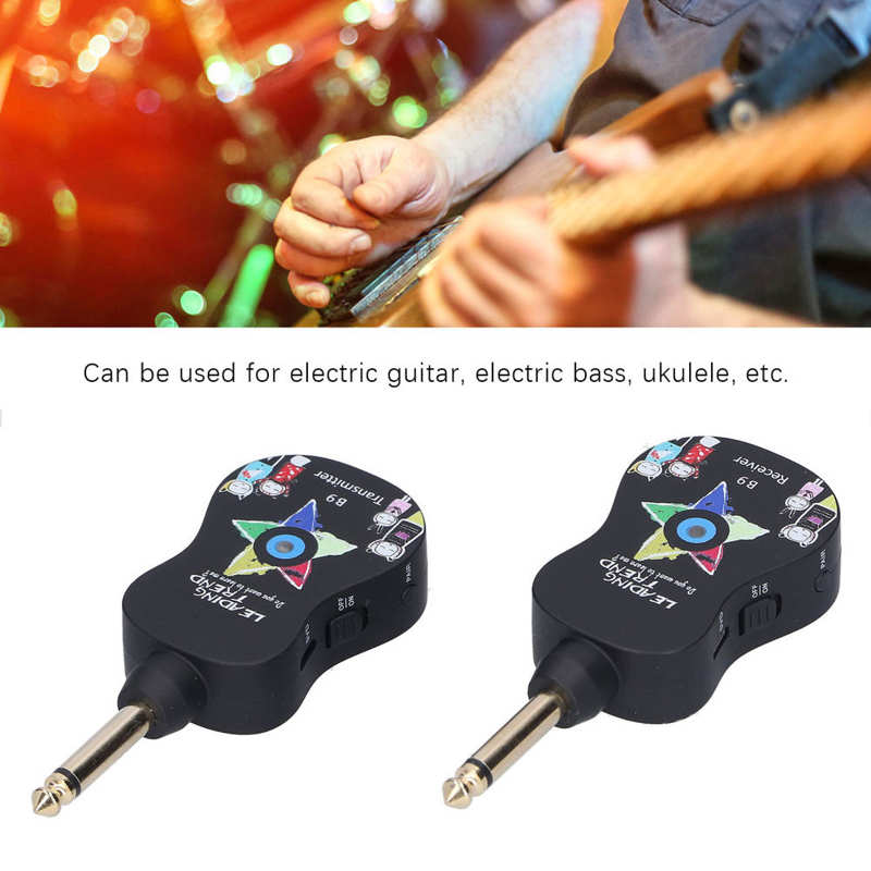 Percussion Instrument Parts Guitar Wireless System Digital Transmitter Receiver With Reverb Treble Bass Sdjustment B9