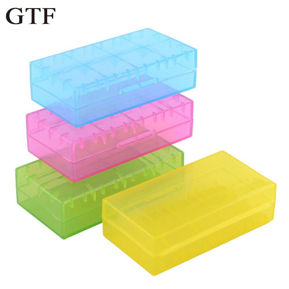 Gtf 18650 16340 Batterij Case Holder Box Storage Kleur Optioneel Blauw/Roze/Wit/Groen/Geel Hold 2 Stuks 18650/4 Stuks 16340 Batterijen
