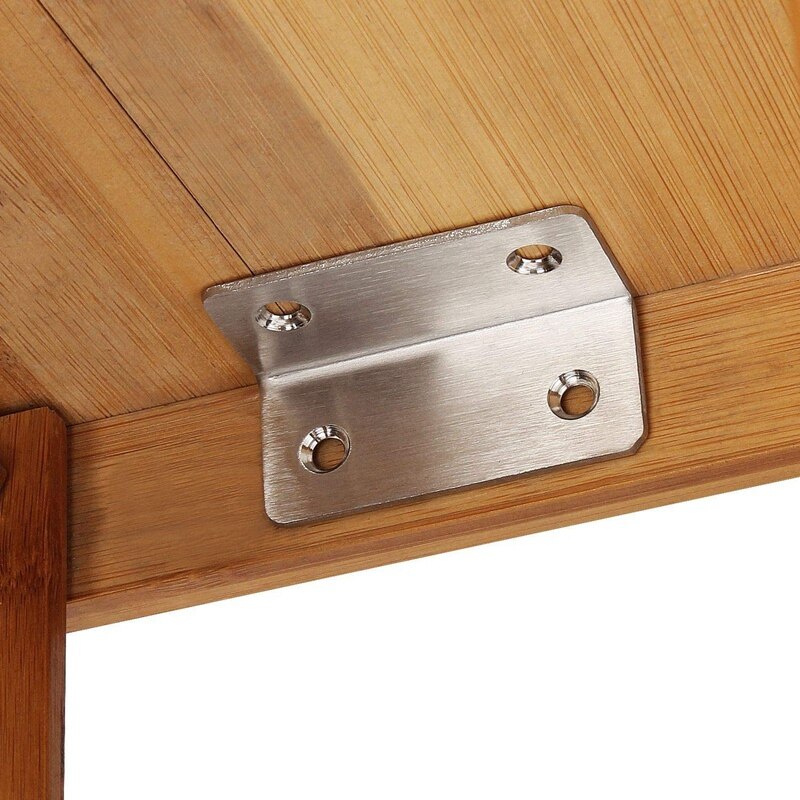 30Pcs Stainless Steel Angle Brackets, 90 Degree Inner Angle Brackets, L-Shaped Bracket Connection Fasteners