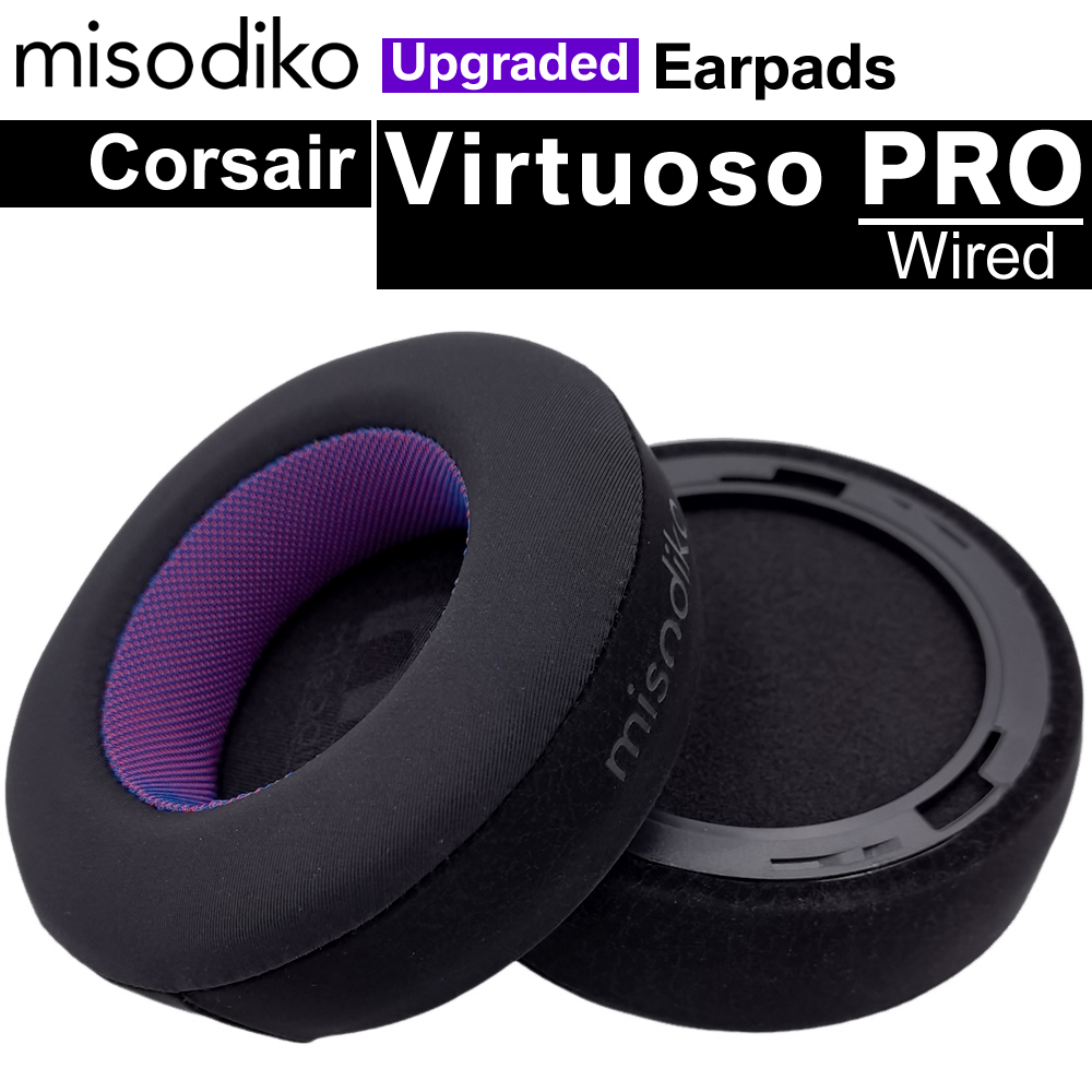 misodiko Upgraded Earpads Replacement for Corsair Virtuoso PRO Headphones: black