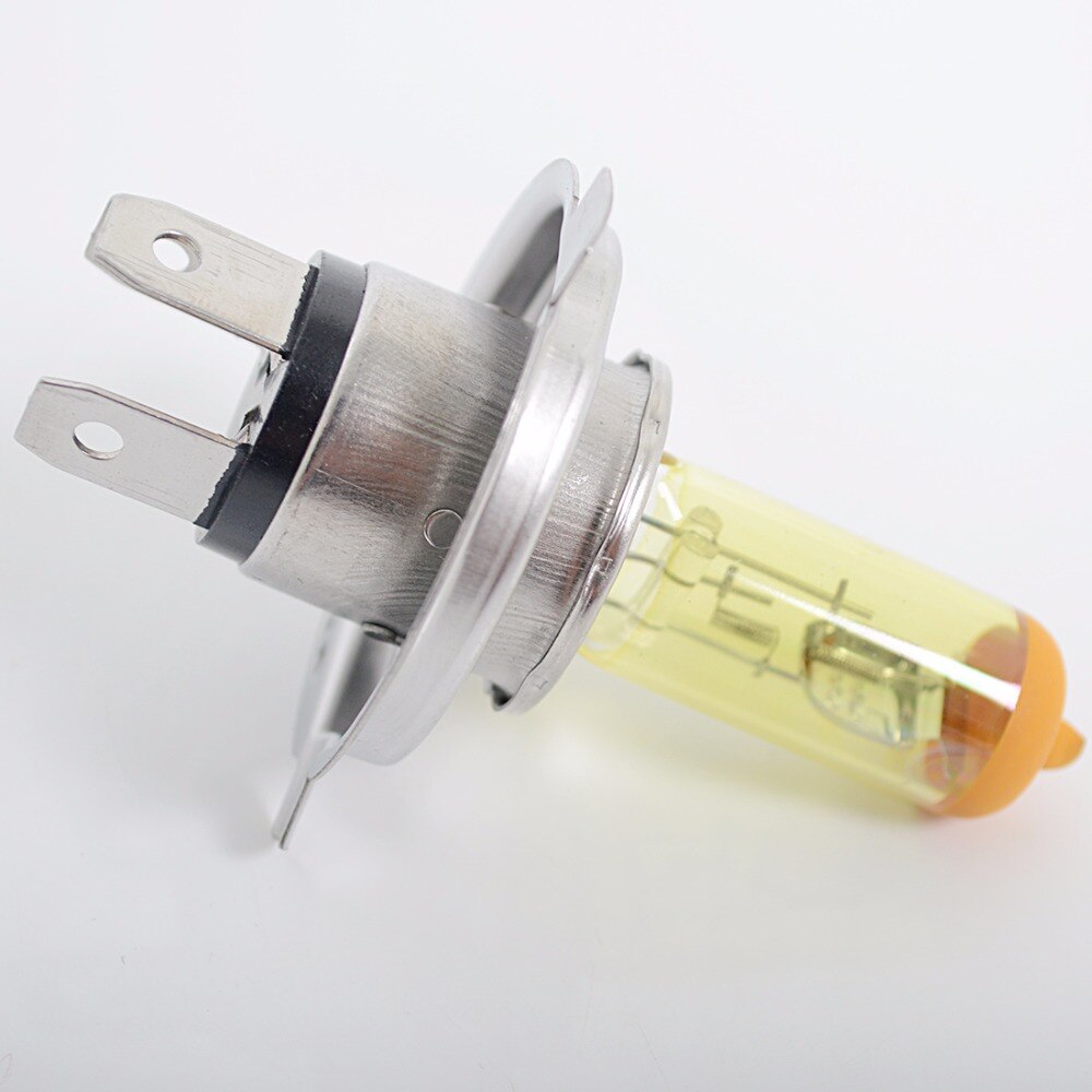 Hippcron halogenlampa  h4 12v 60/55w gul 3000k strålkastare glas billjus autolampa 2 st (1 par)