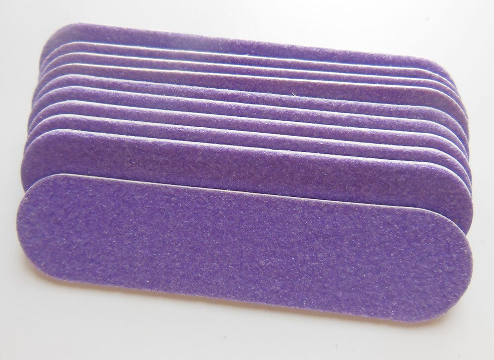 100 pcs purple mini nail file wood nail file wooden emery board nail art tool manicure tool