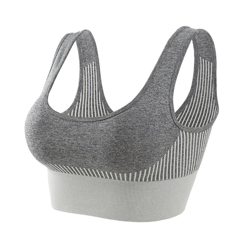 Deportes Bras de Yoga mujeres Yoga chaleco ropa interior sujetador sin aros ni costuras Top para las mujeres de gimnasio de alto impacto empujar formación sin marco
