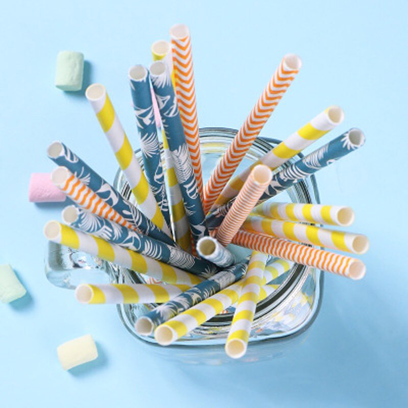 25 stuks/partij papieren rietjes voor kinderen verjaardag bruiloft evenement feest kerst benodigdheden bar pub drinkrietjes decoratie