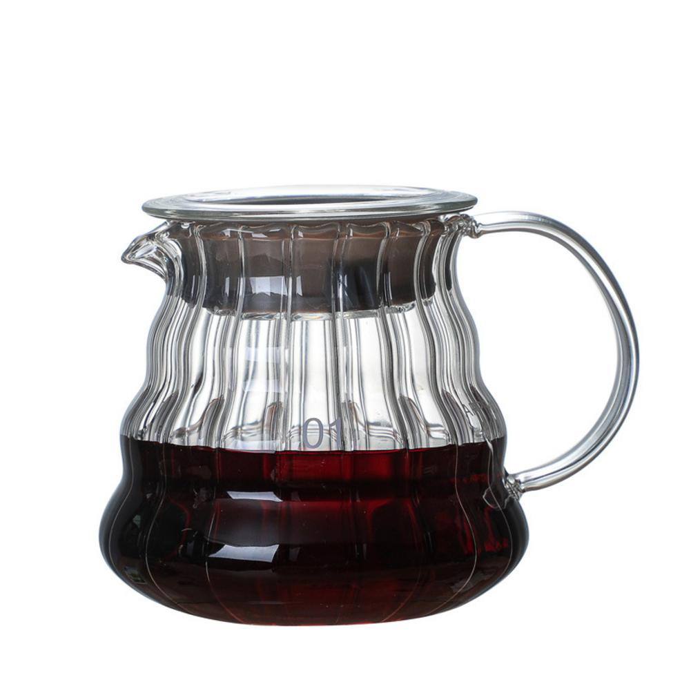Glas kaffekande kaffekedel genanvendelig varmebestandig kaffe tekande redskab kaffe server barista percolator 300ml 500ml 700ml: 300ml