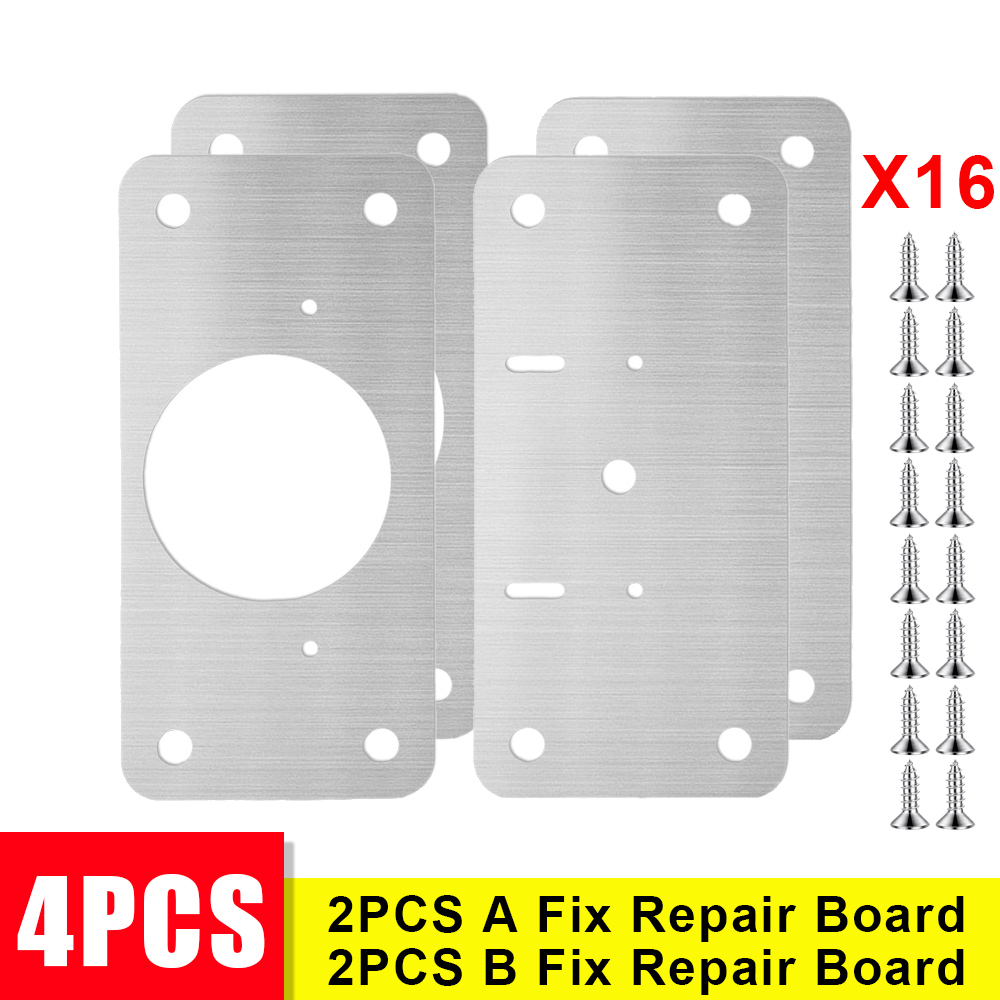 10/2 Stuks Kast Scharnier Reparatie Plaat Kit Rvs Deur Scharnier Montageplaat Met Gaten Voor Thuis Keuken kast Meubels: Blue