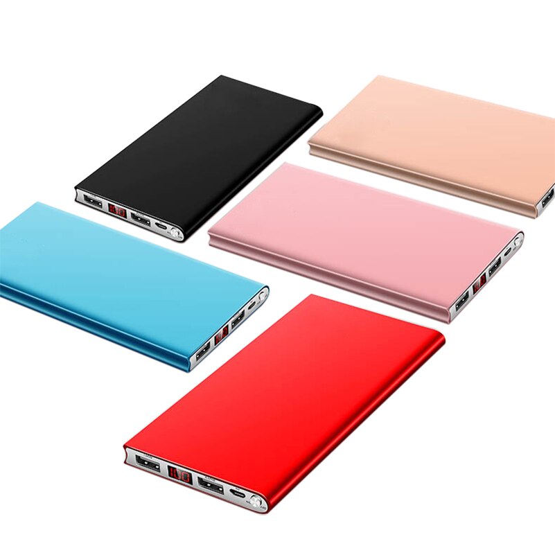 20000mAh Portable Ultra thin Power Bank External Battery Dual USB Poverbank for Smart Mobile Phones Tablet Powerbank