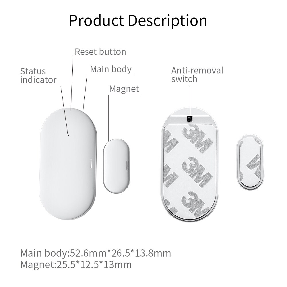 Tuya Zigbee Door/window Sensor Door Contact Sensor Work With Tuya Zigbee Hub Remote Open/Closed Monitor