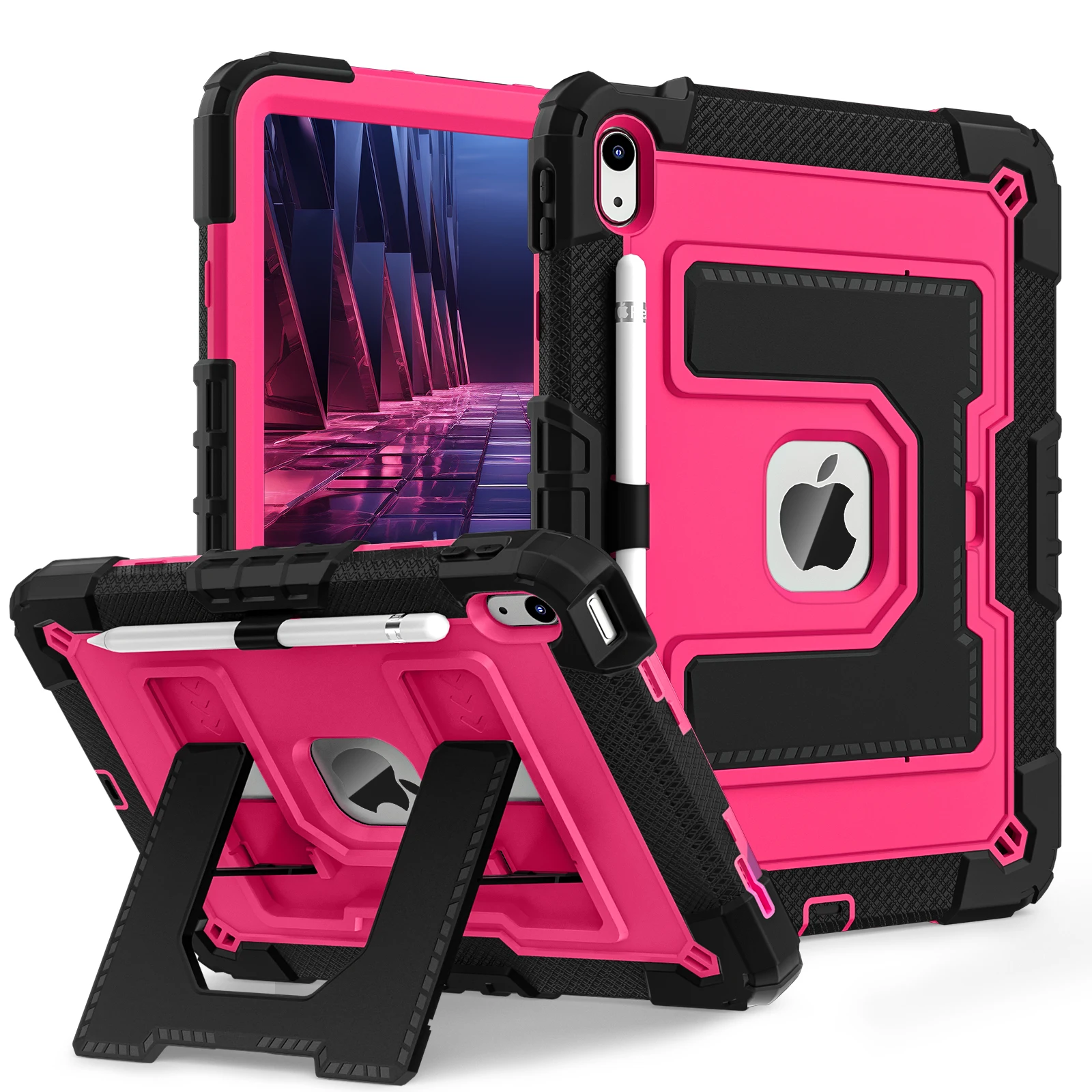 Tablet Case for IPad 11 11th A16 10th Gen Air 4 5 10.9 Pro Air 11 Mini 6 7 Kids Stand Shockproof Protect Rugged Cover: fifteen / WHITE