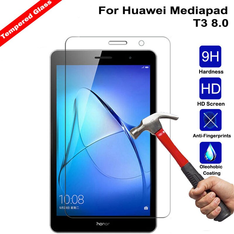 Gehard Glas Screen Case Voor Huawei Mediapad T3 8 8.0 Scherm Beschermende Film Tablet Screen Protector voor Mediapad T3 8.0 glas