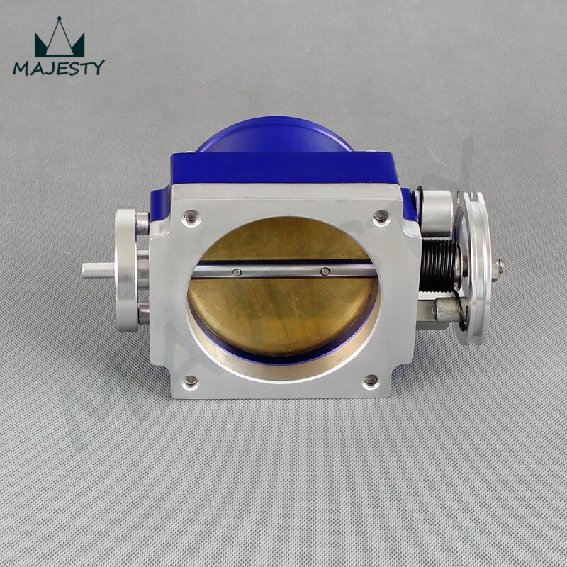 Universal 90MM VQ35TPS Throttle Body Intake Manifold RB25DET RB26DET GTS blue