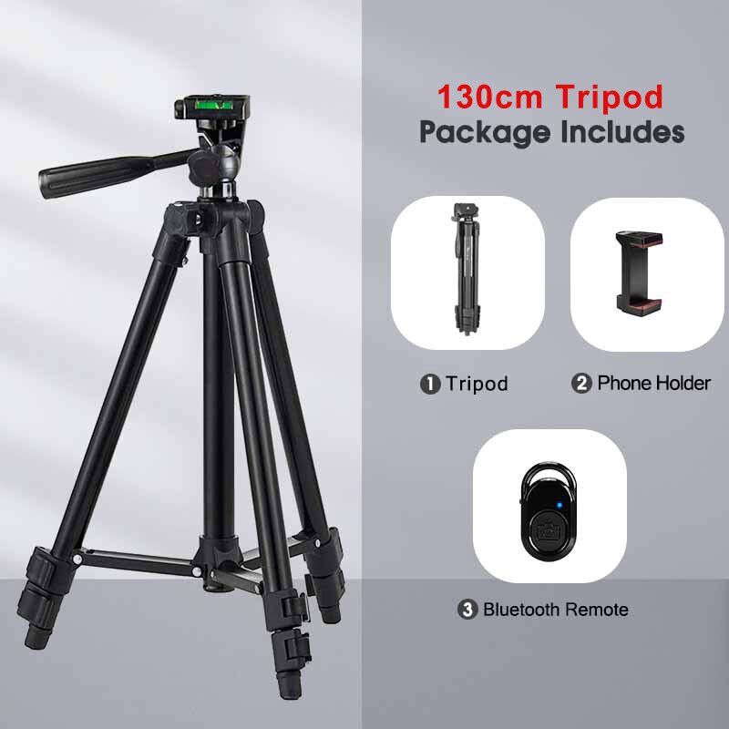 Tripod for Phone Lightweight Smartphone Camera Tripods with Phone Holder Bluetooth Photography Tripod for Canon Sony DSLR: 3110B-2