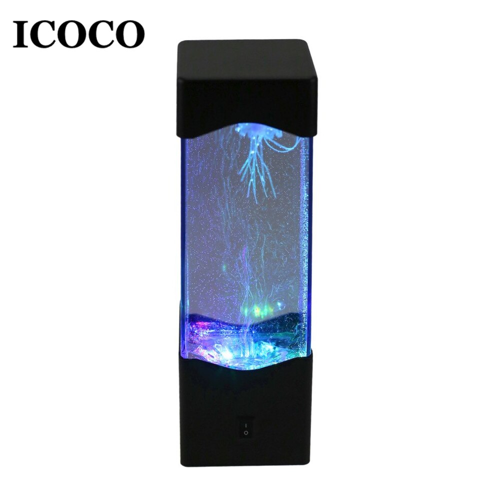 ICOCO Quallen Wasser Ball Aquarium Panzer LED-leuchten Lampe Entspannen Nacht Stimmung Licht für Wohnkultur Lampe für Art freund
