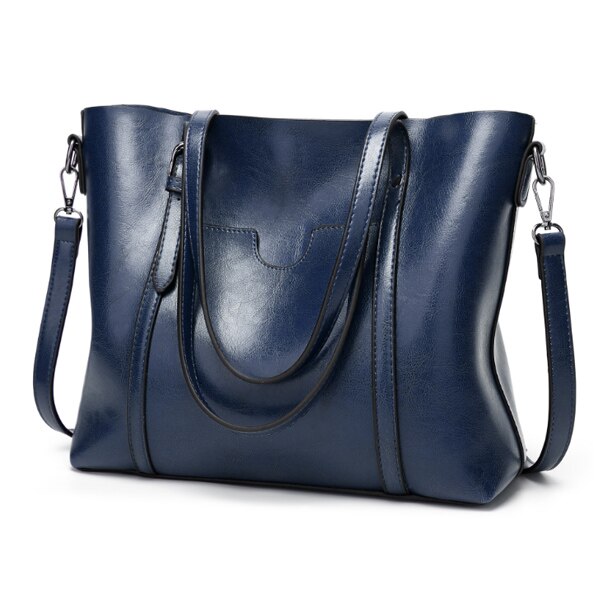 ALCEVR Luxe Handtassen vrouwen tassen Outlet Tote schoudertassen voor Zacht Leer Hoge Capaciteit Vintage Handtas Beroemde: dark-blue