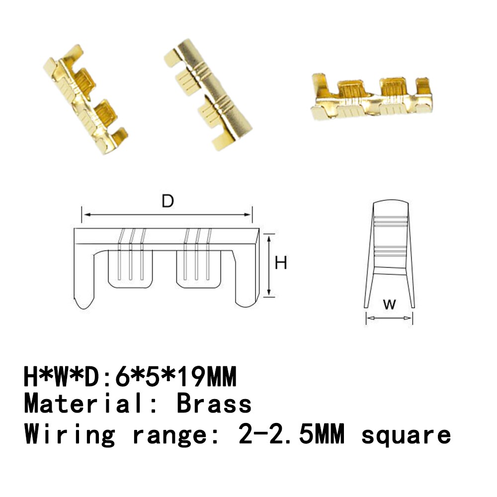 100 stücke 453 U-förmigen klemme 0,5-1,5mm 2-2,5mm spleißen Endgeräte Kalt-gedrückt stecker Kabel Elektrische Sertir Draht Verbindung: 2-2.5 mm2
