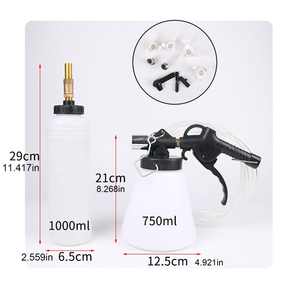 Pneumatic Brake Oil Changer Brake Fluid Replacement Injector Brake Oil Deflation Machine Pneumatic Vacuum Bleeder Tool