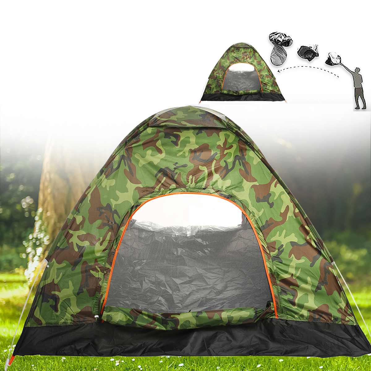 SGODDE – tente de Camping instantanée automatique, étanche, Protection UV, Anti-moustique, Portable et légère pour randonnée en plein air