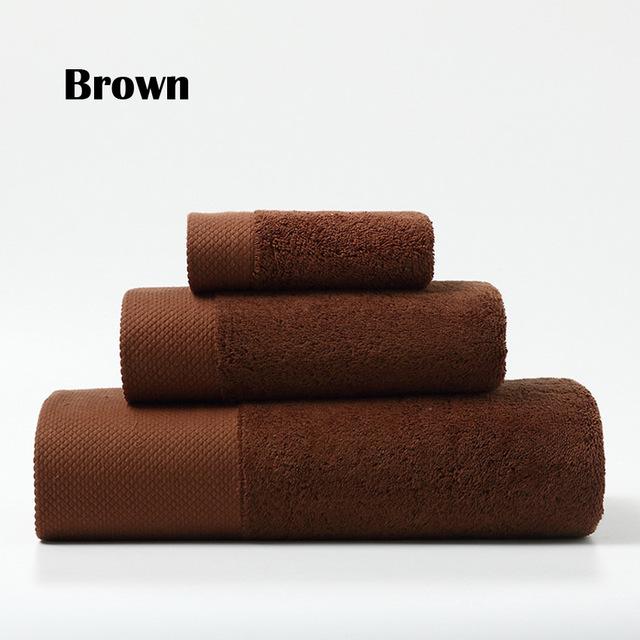 40 serviette épaisse ensemble moderne couleur unie coton serviette de bain salle de bain main visage douche serviettes pour adultes enfants maison toalla de ducha: Marron / 1pcs 40x80cm