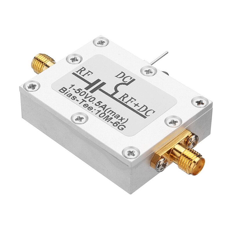 RF Biaser Bias Tee 10MHz-6GHz DC Blocker Coaxial Feed for HAM Radio RTL SDR LNA Low Noise Amplifier Bias Tee Drive