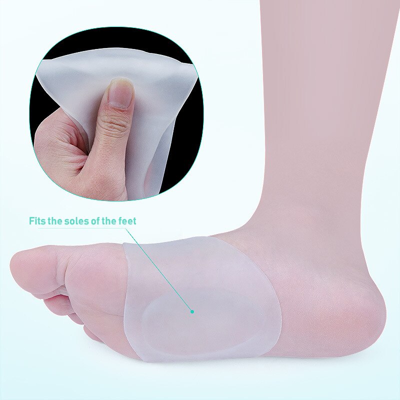 Soft Silicone Socks Pads Foot Support Flat Correction Shape Good Elasticity Women Peds Liners