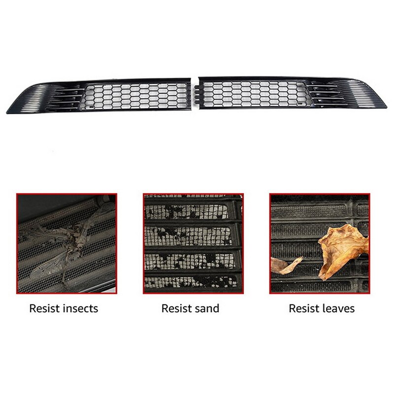 1 para przedni zderzak samochodowy plaster miodu krata czarny czerwony centrum kratka z siatki siatki część zamienna części dla Tesla Model Y 2020 2021