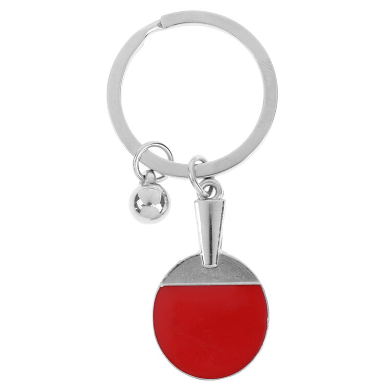 Mini llavero de aleación deporte mesa de Ping Pong tenis bola de bolos de bádminton bola llavero clave anillo de recuerdo 1pc