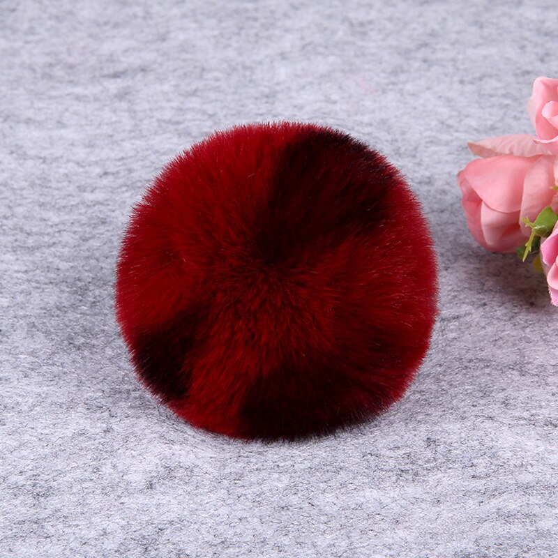 8Cm Diy Winter Zachte Pluizige Rex Konijnenbont Pom Pom Kunstmatige Harige Bal Voor Tassen Mutsen Cap Pompom Accessoires: 19