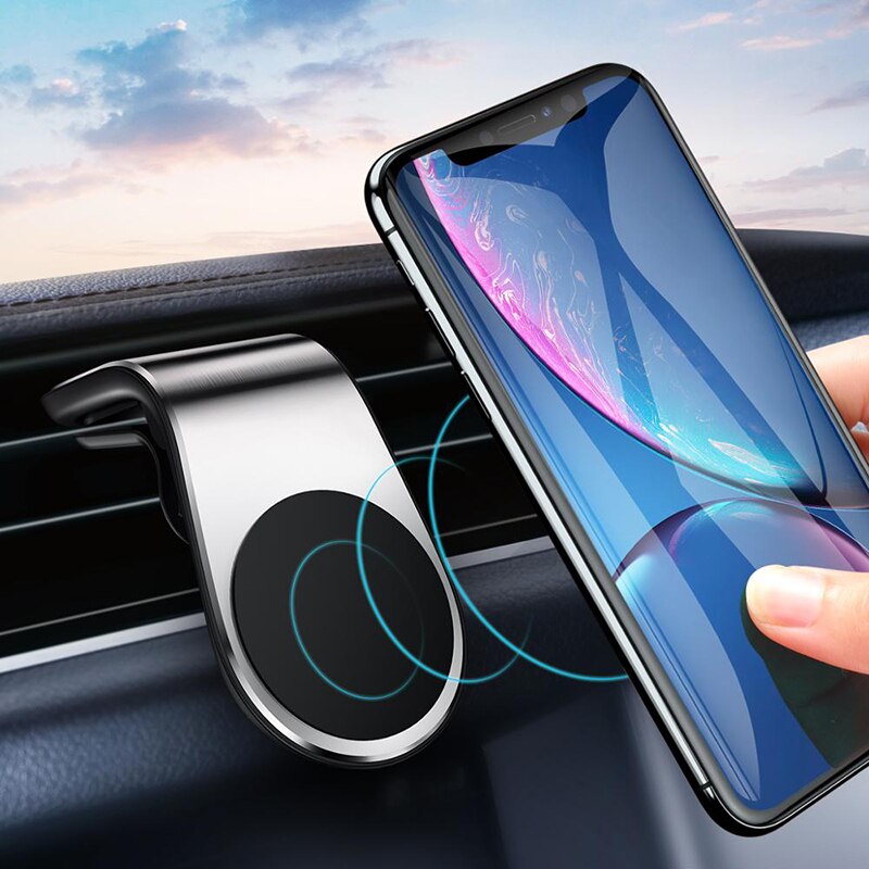 GETIHU – Support magnétique de téléphone portable pour voiture, Clip de ventilation en métal, pour iPhone 12 11 XR Xiaomi Mi Redmi Huawei Samsung LG OnePlus