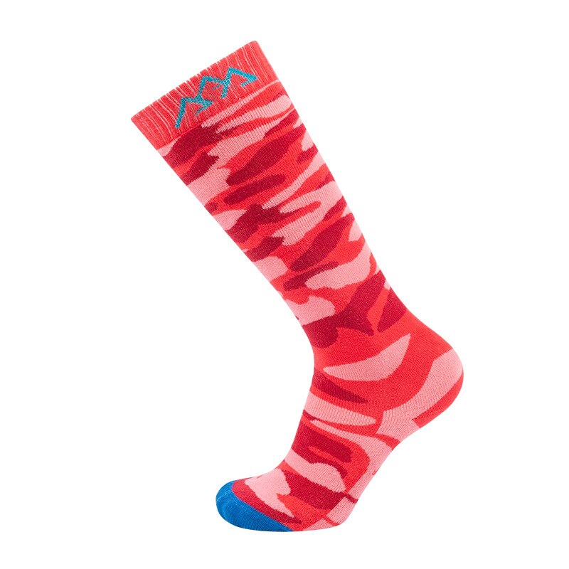 Sports Socks Winter Outdoor Skiing Mountaineering Socks Warm Wear-resistant Sports Socks Perspiration Thickening Long Tube Socks: Pink / M(35-39)