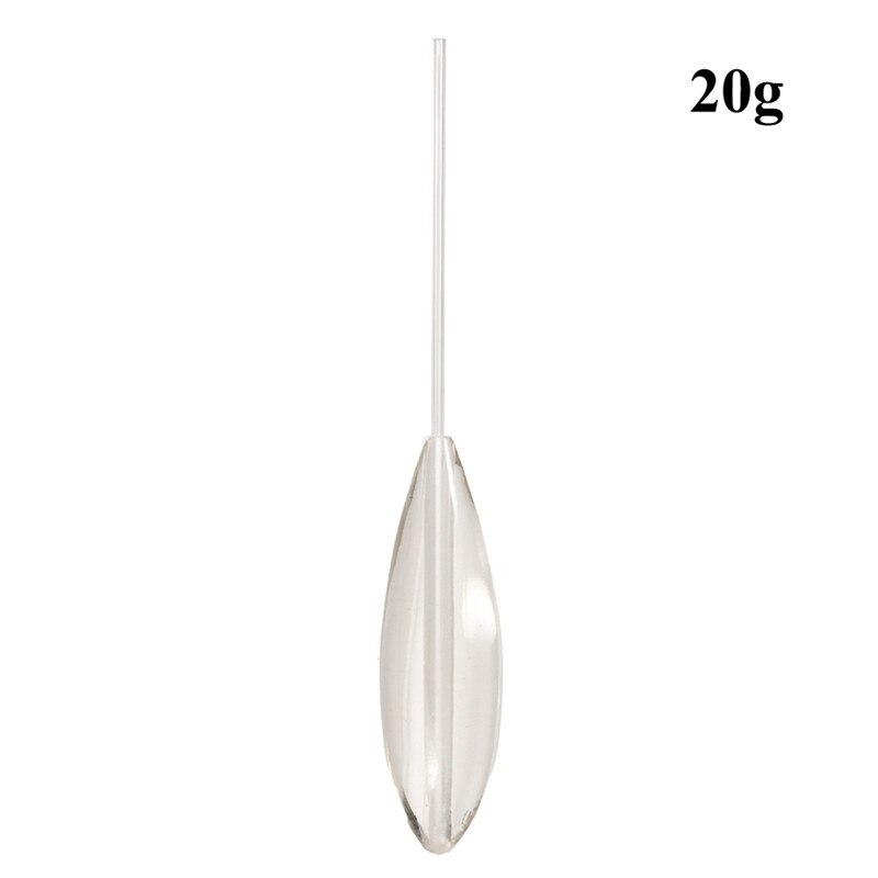 5Pcs Acrylic Fishing Float Sinking-down Bombarda Floats 5/10/15/20g Transparent Fishing Float Fishing Tackle: W1-20g