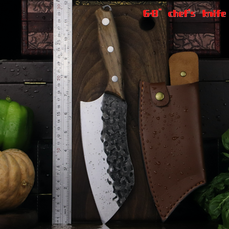 Cuchillo japonés de alta gama para deshuesar, rebanador afilado, forjado manual, de ternera, sashimi, de cocina, de chef