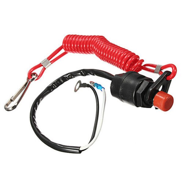 Boat Motor Emergency Kill Stop Switch for Yamaha /Tohatsu Outboard Stop Kill Switch Cut Off Switches with Safety Tether Lanyard: Default Title