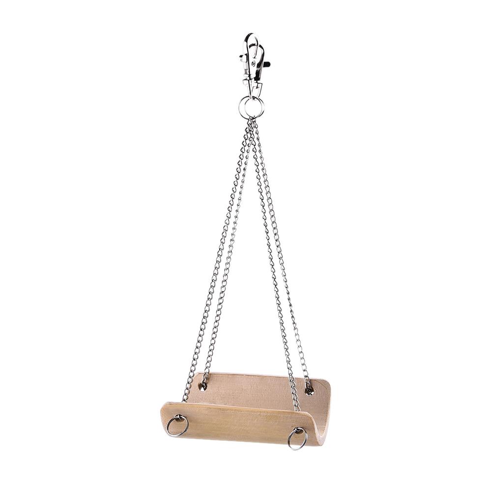 Hamster Spielzeug Schaukel Hängen Gerät Holz KäFeige Zubehör Liefert Amüsieren Maus Holz Schaukel Für Hamest Guinea Schwein Kleine Haustier Spielzeug