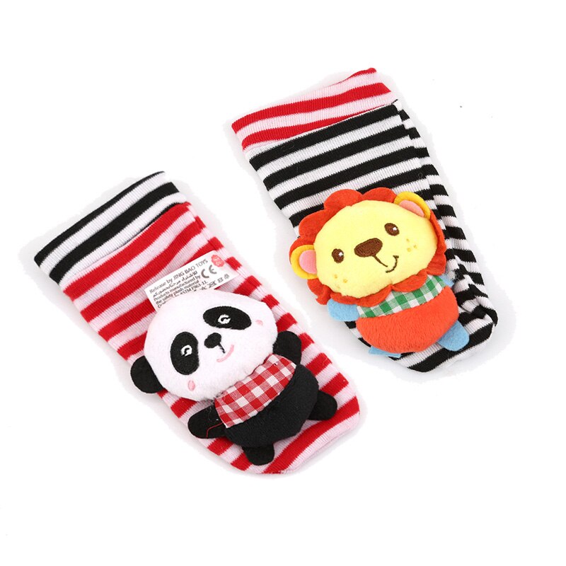 Baby Rammelaars Baby Speelgoed 0-12 Maanden Voor Pasgeborenen Baby Kids Kinderen Zachte Leeuw Uil Sokken Rammelaar Speelgoed Pols rammelaar Educatief Speelgoed: 2pcs socksTA056