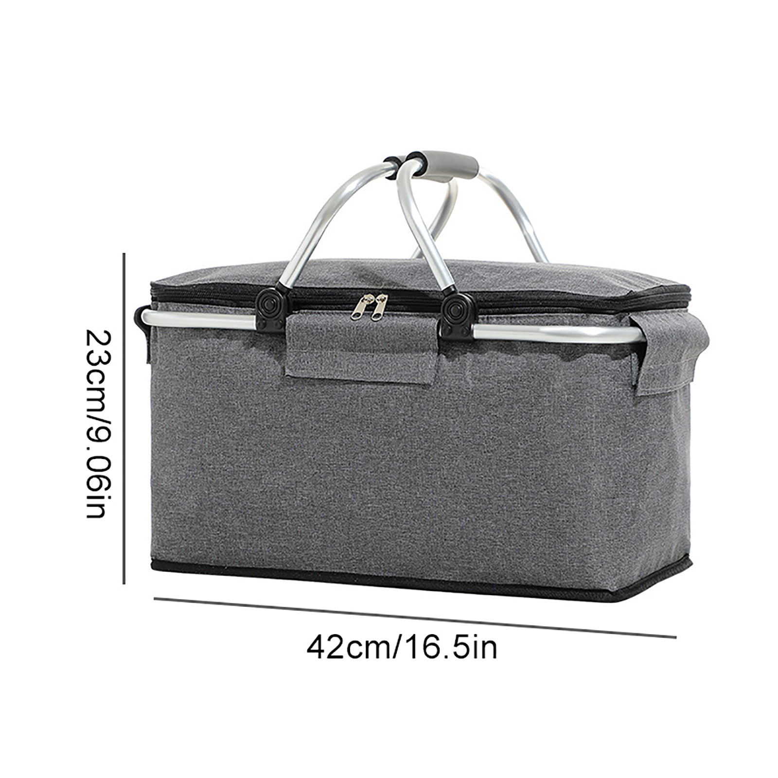 Folding Picnic Camping Lunch Bags Insulated Cooler Bag Cool Hamper Storage Basket Bag Box Outdoor Portable Picnic Basket: b