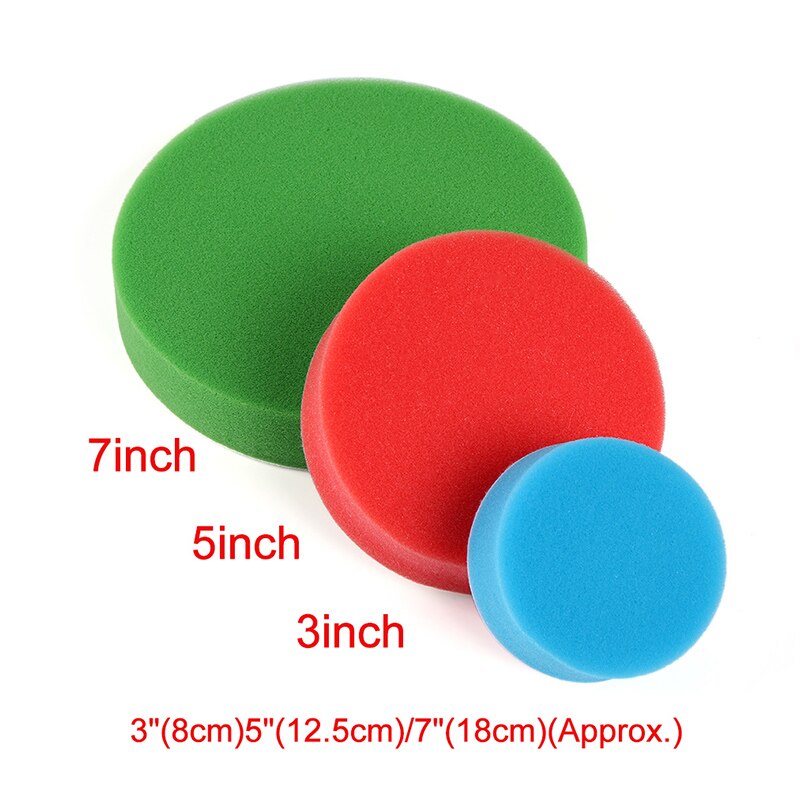 5 uds, esponja de pulido para coche, almohadilla pulidora para coche, almohadillas de espuma para pulir, Kit de pulir, juego de pulidores para carrocería de coche, Juego de 3/4/5/6/7 pulgadas
