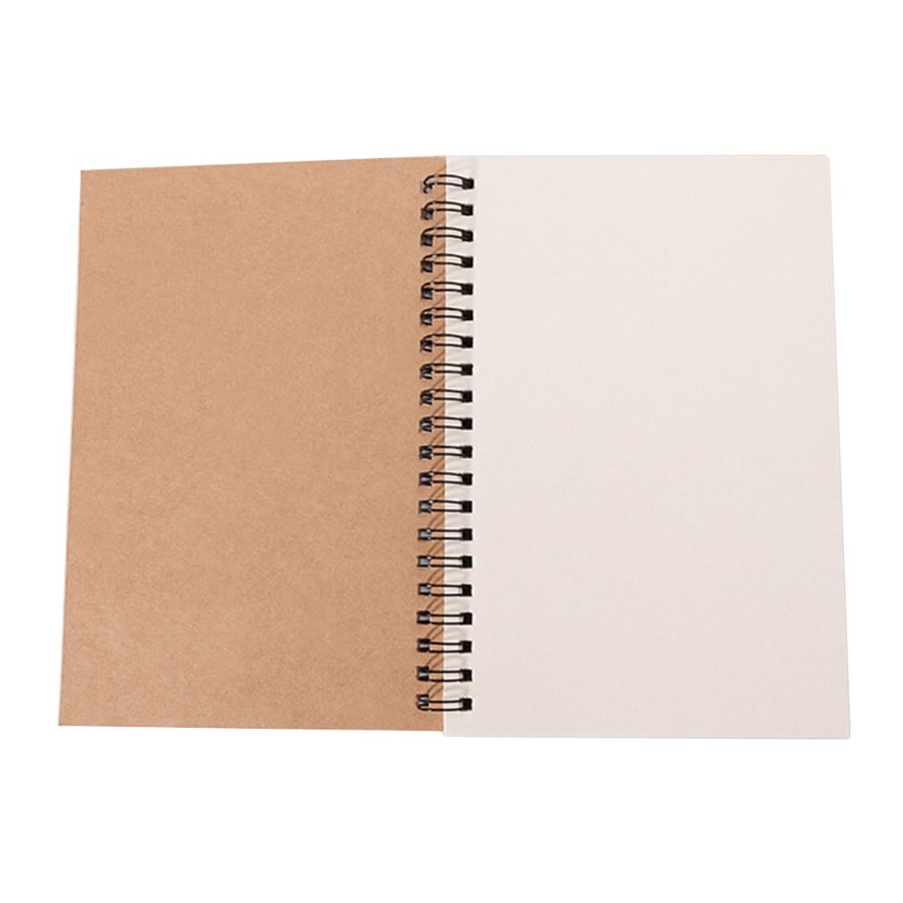 Papel Kraft clásico cuaderno de bocetos garabatos cuaderno en blanco bobina cuaderno dibujo cuaderno para pintar: A