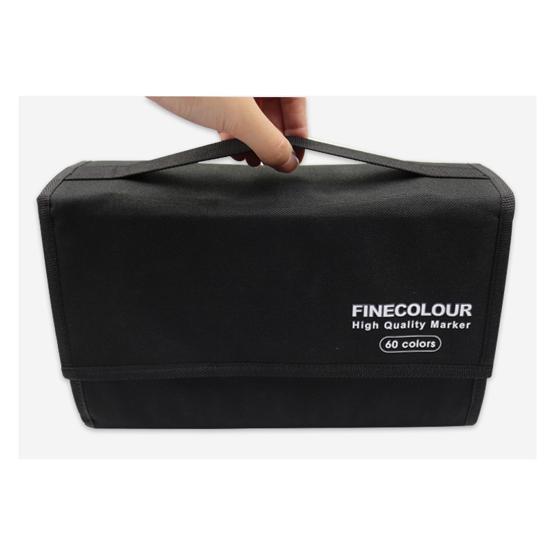 Finecolour Marker stift Lagerung Tasche Multifunktions Falten Kuli Tasche Große Kapazität Marker Stift Vorhang Kunst Liefert schwarz