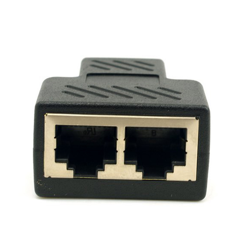 1pcs 1 A 2 LAN RJ45 Connettore Del Cavo di Rete Splitter Extender Plug Adapter Connettore DZ517 Splitter Adapter