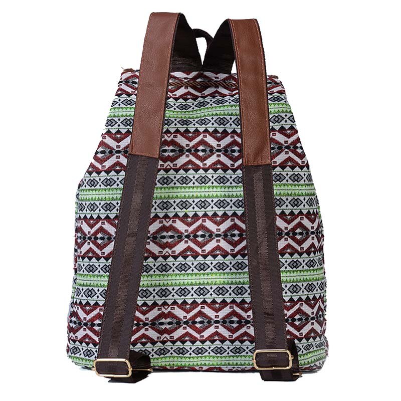 Chuwanglin print canvas ryggsäck kvinnors skolväskor för tonårsflickor casual väska pack andas mochila feminina  d8679