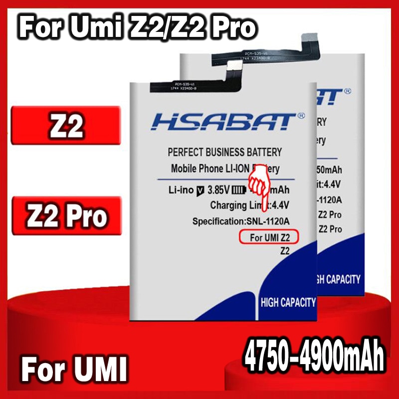 Hsabat 4750 Mah-4900 Mah Batterij Voor Umi Z2 Voor Umi Umidigi Z2 Z2 Pro Batterijen